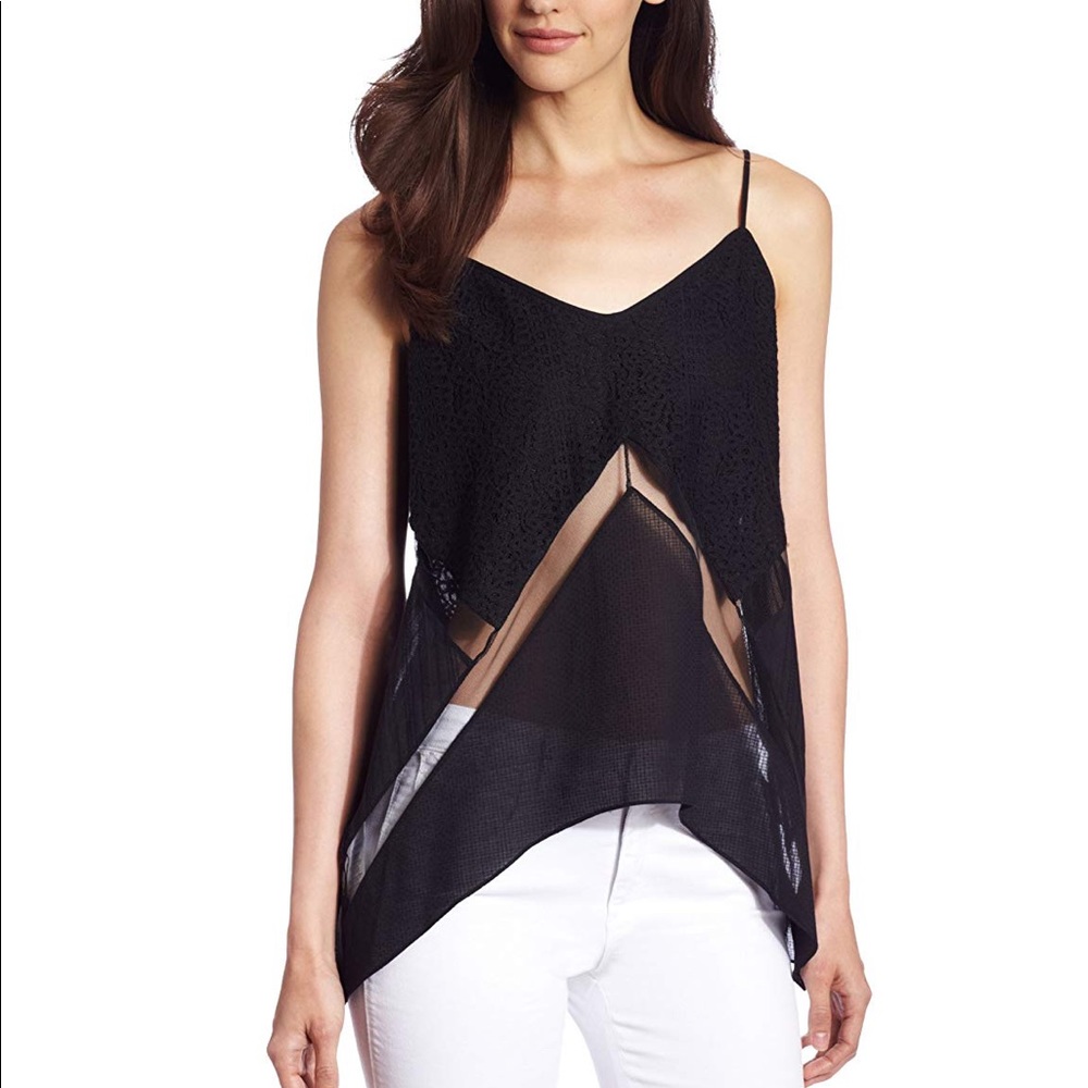 Black Cora Lace Top BCBGMaxAzria